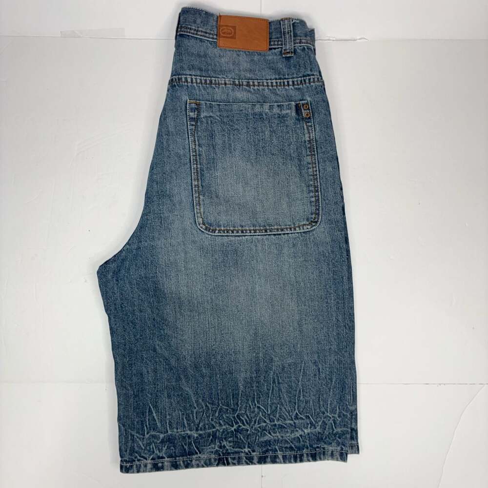Ecko Unltd. Denimfoundry Vintage Y2K Baggy 5-Pocket Denim Shorts Jorts W36